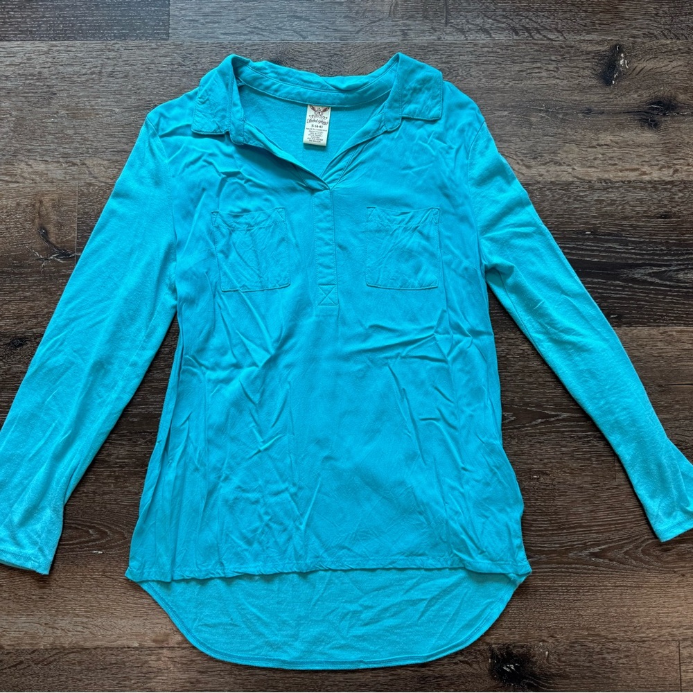 Women's Teal Long Sleeve Top